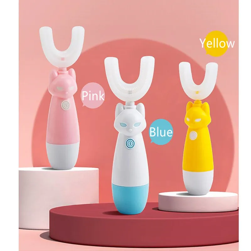 

Children Sonic Brush Sonic Electric Toothbrush For Kids Silicon Automatic Ultrasonic Tooth Brush Cartoon Pattern Children