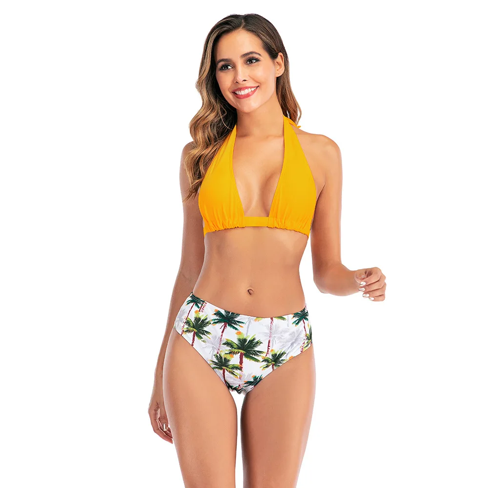 

2020 Sexy One Piece Swimsuits Female Shoulder Floral Women Swimwear Push Up Bathing Suits Bodysuits Beach wear Ruffle Monokini