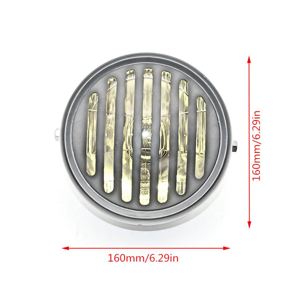 12V мотоциклетный гриль головной светильник с кронштейном мотоцикл ретро Фары
