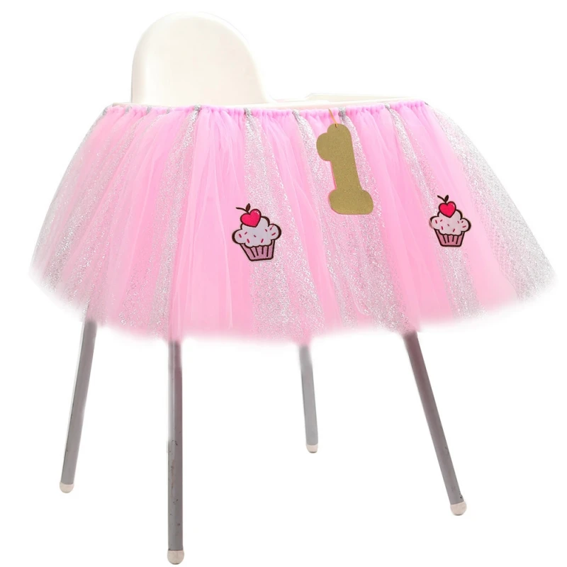 Детская юбка на 1 год вечерние юбки день рождения пачка для стула серебристая