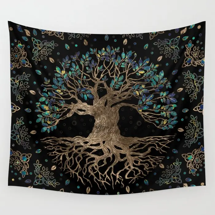 

Мраморный декоративный настенный гобелен с деревом жизни, настенное покрытие, домашнее украшение, одеяло, настенная Подвеска для спальни, гобелены