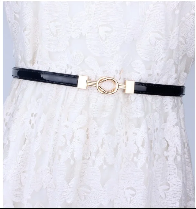 Женское платье с поясом из лакированной кожи FEECOLOR 3 шт. | Аксессуары для одежды