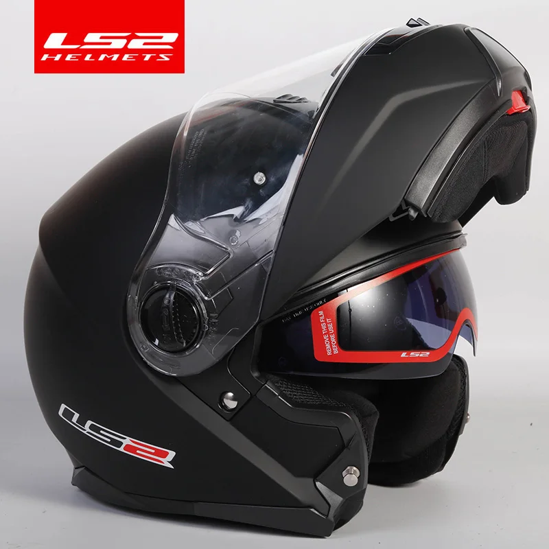 LS2 стробоскоп флип-ап мото rcycle шлем LS2 ff325 двойной объектив козырек шлемы Capacete Cascos moto Casques DOT утвержден - Цвет: 1