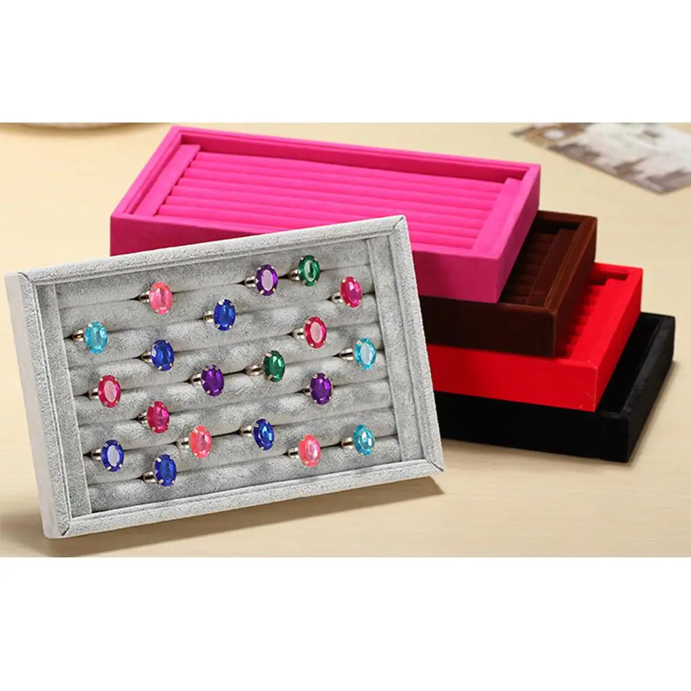 1 шт. бархатная круглая тарелка органайзер для сережек витрина ювелирных изделий