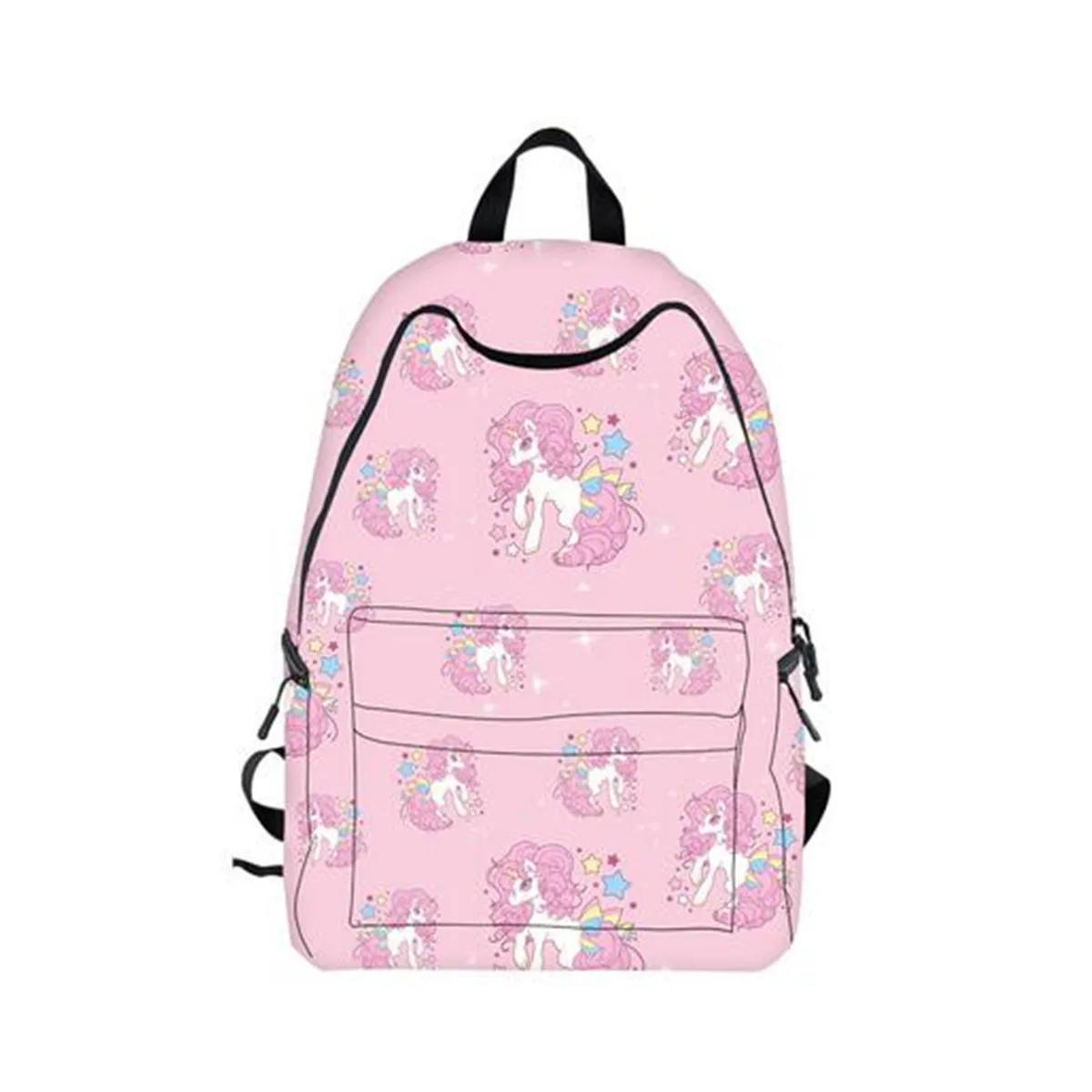 

Unicorn Printing School Backpack Large-Capacity Orthopedic Schoolbag Girls Laptop Backpacks Teen Nylon School Bags Pink