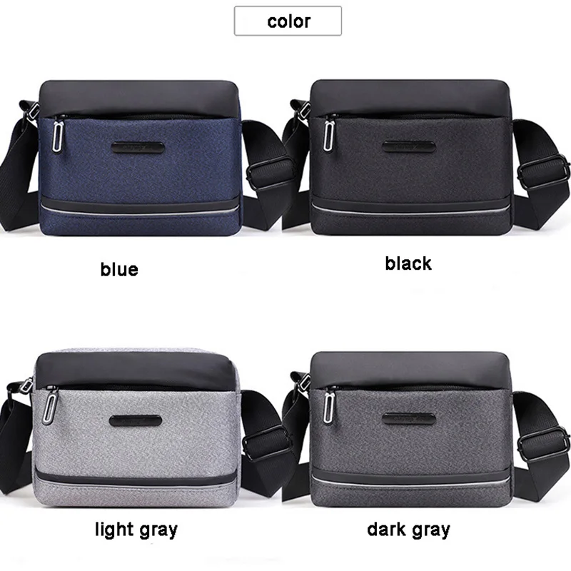 

Men Canvas Shoulder Bags Large Capacity Male Small Square Bag New Zipper Ipad Bag Cellphone Bag Messenger Bags Tote