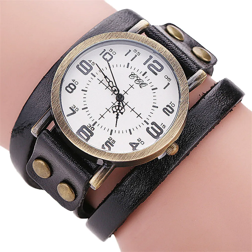 

Vogue Retro Style Men Watches Brand Vintage Cow Leather Bracelet Watch Men Women twatch Quartz Wrist Clock Reloj Hombre homme