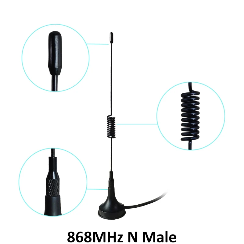 Антенна 868 мгц 915 фоторазъем BNC 5 дби мобильная магнитная радиоантенна VHF UHF 50 вт UT 102