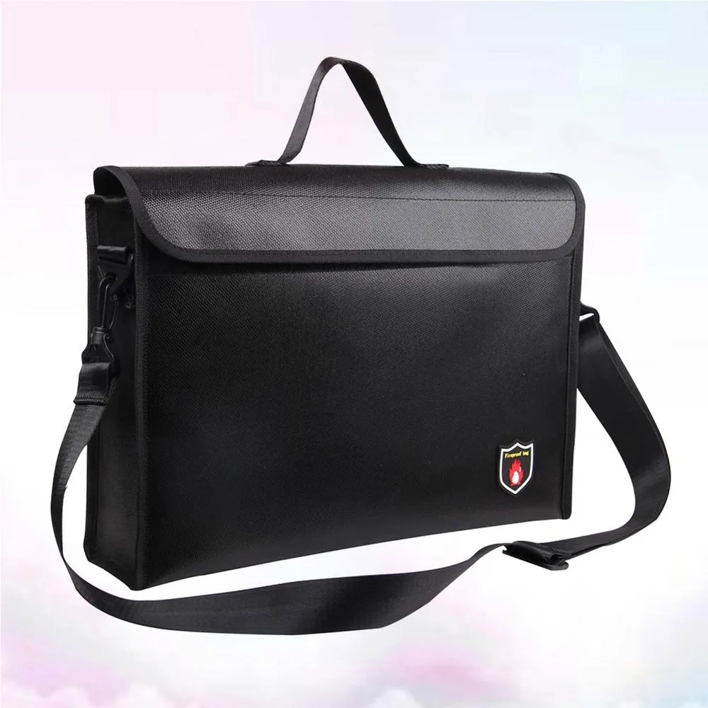 

Fireproof Bag Folder File Double-sided High Temperature Anti-Irritation Fire Water Resistant Money Bag Safe Storage Holder for