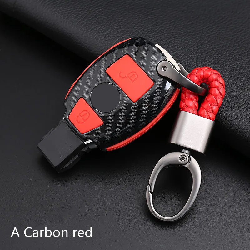 ПВХ углеродное волокно силиконовый чехол для ключа Mercedes Benz A180 A200 A260 W203 W210 W211 AMG W204 C