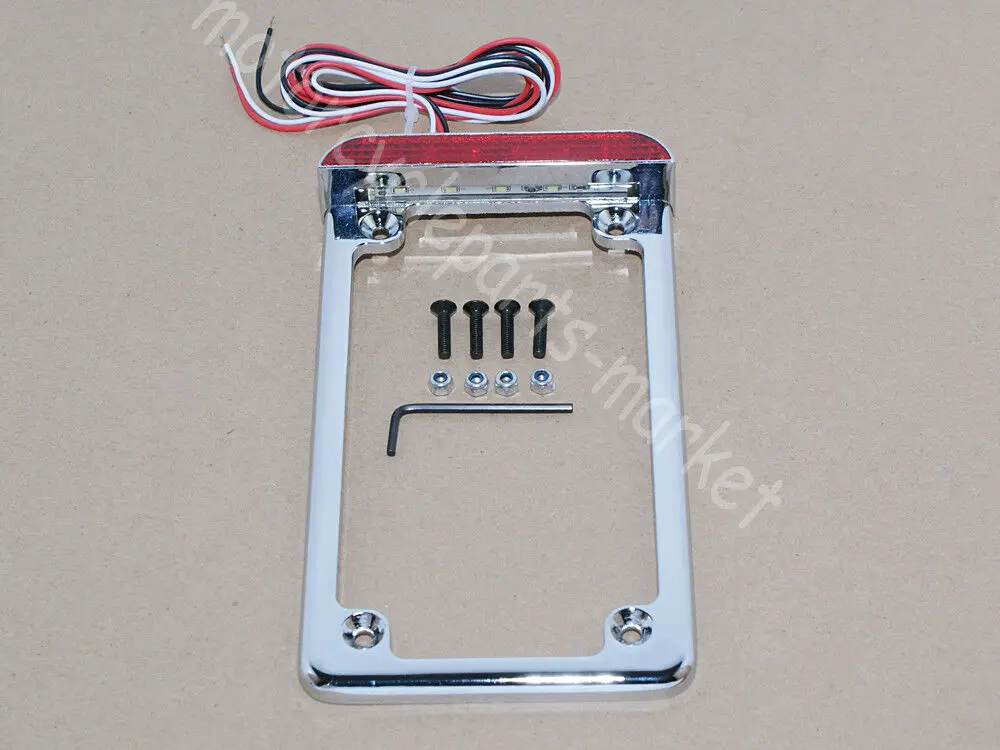Универсальный хром Мотоцикл Алюминий 7 &quotx 4&quot Рамка номерного знака