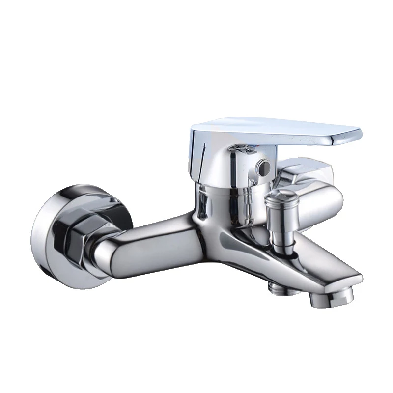 Настенный смеситель для ванной комнаты латунный кран ванны тройной душа горячей