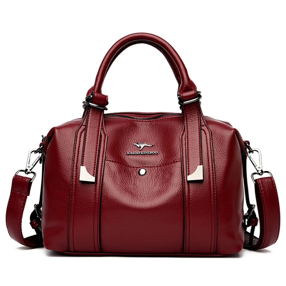 

Leather Casual Crossbody Bags for Women 2021 Ladies Luxury Designer Belt Tote Handbag Top-Handle High Quality Shoulder Bag Sac