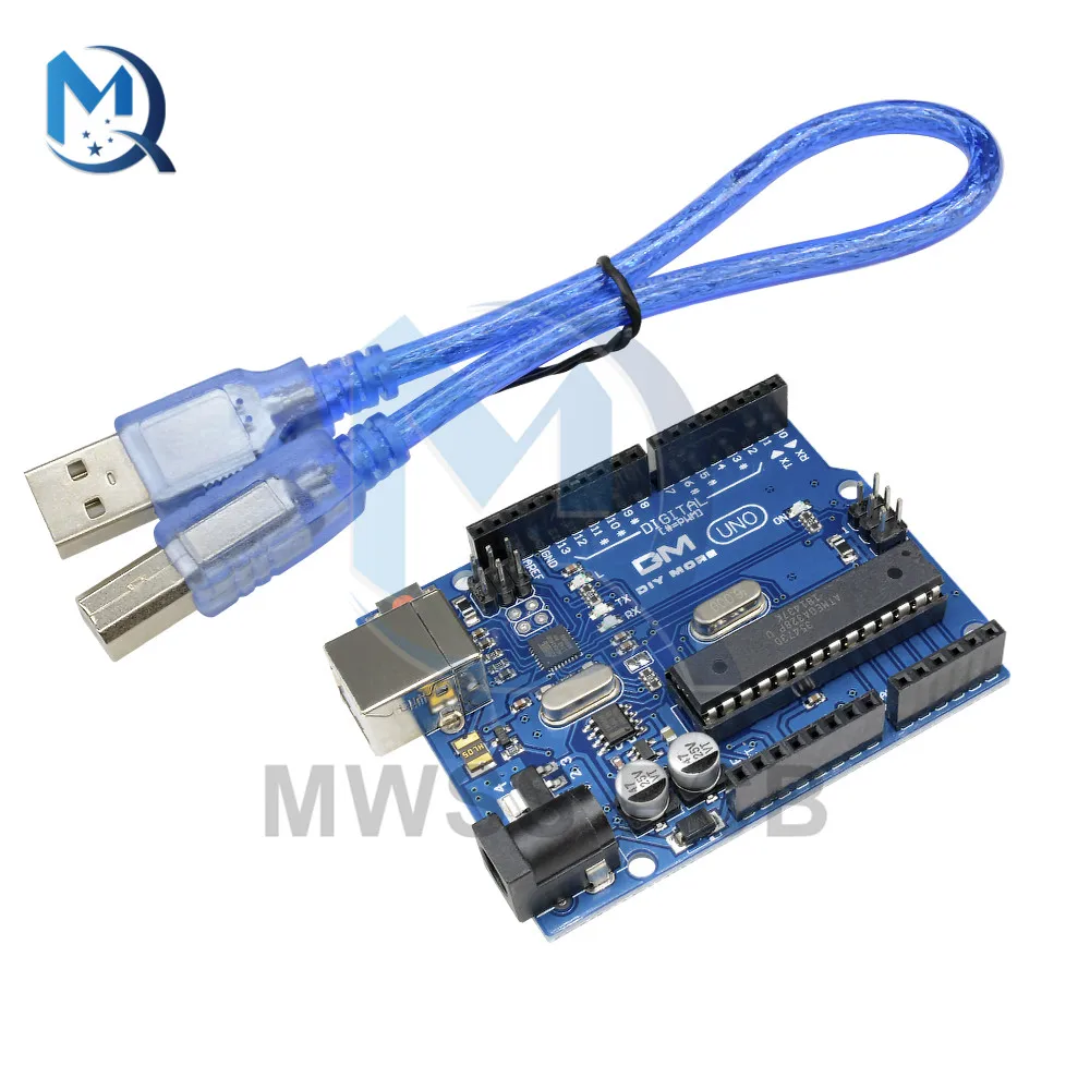 

ATmega328P CH340G UNO R3 Development Board ATMEGA16U2 Buzzer Microcontroller Support ISP 3.3V 5V DC With USB Cable for Arduino