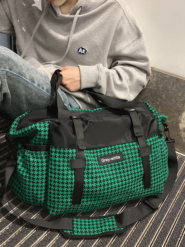 YILIAN Knitted fabric fashion travel bag for men and women casual high texture trend large capacity hand bill of lading shoulder