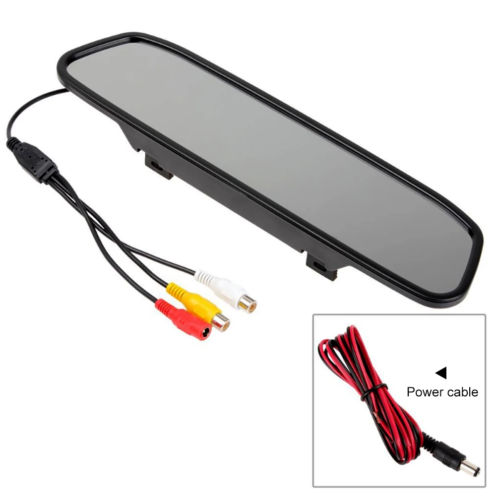 TOSPRA 4.3 inch Car HD Rearview Mirror Monitor CCD Video Auto Parking Assistance LED Night Vision Reversing Rear View Camera - купить по