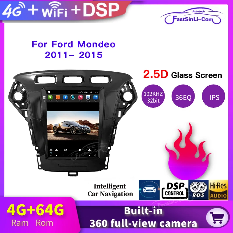 Android плеер для Ford Mondeo 2011 2015 года вертикальный Большой экран GPS Мультимедийная