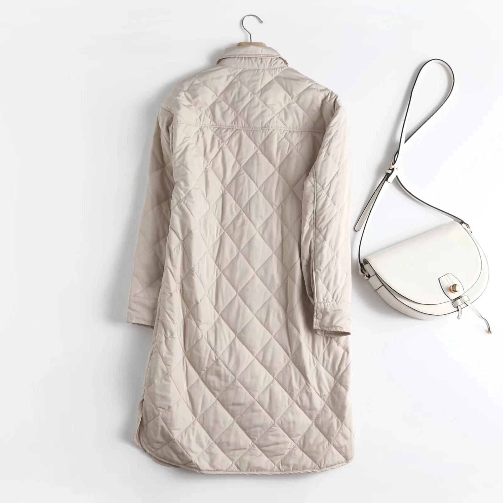 Jenny&Dave Coat Women England Style Fashion Simple Oversize Boyfriend Trench Winter Solid Pockets Long Coat Women