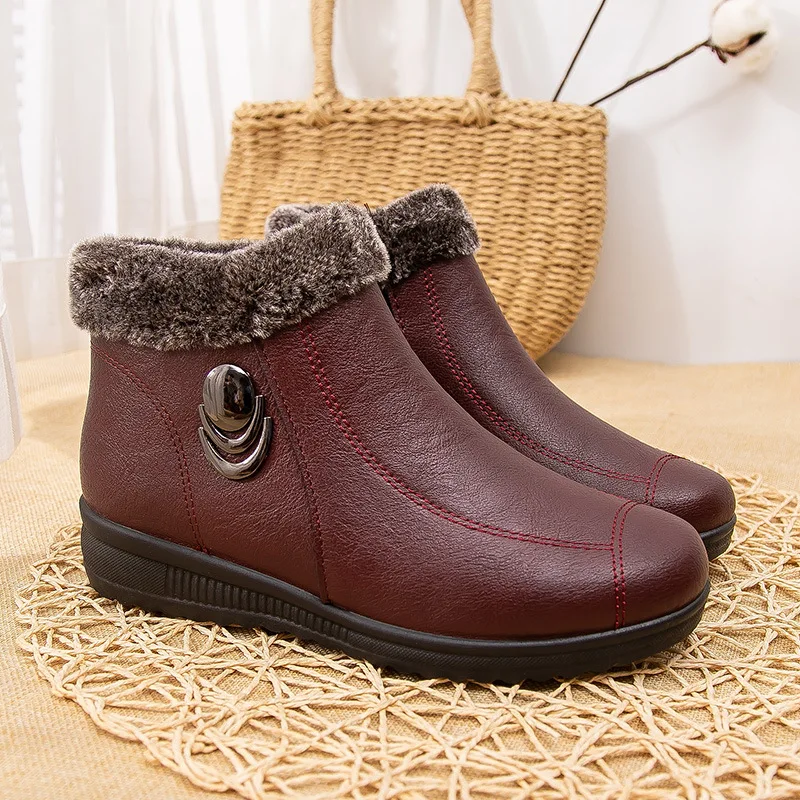 

Women Snow Boots Breathable Women's Platform Plush Fur High Quality Woman Warm Shoes Women Winter Boots Snow Sneaker