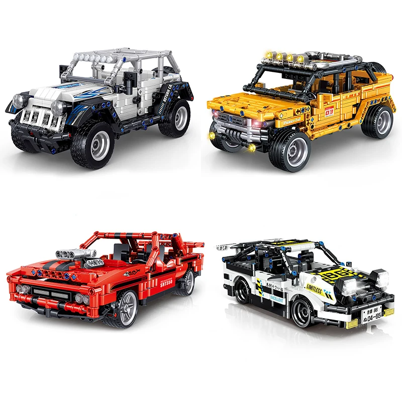 

Новинка, городской автомобиль, внедорожник, гоночный автомобиль, скоростные чемпионы, строительные блоки, тяговые и задние автомобили, кирп...