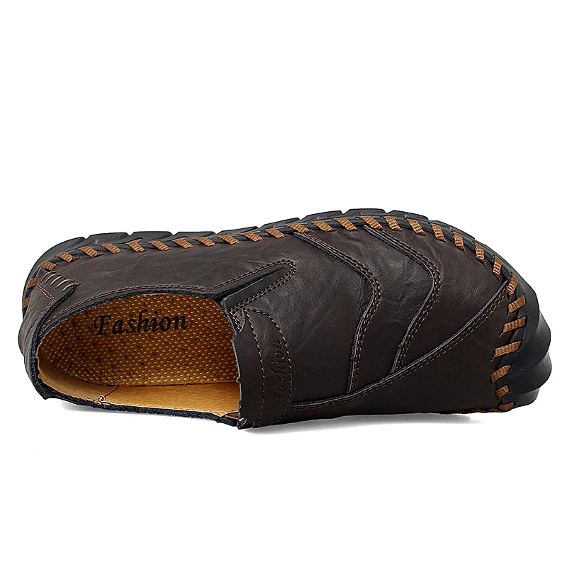 Мужские туфли из сплит-кожи на плоской подошве | Обувь