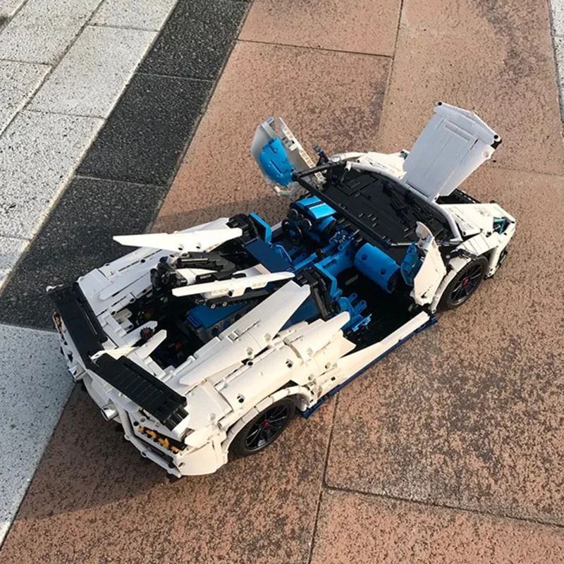 

New MOC Tech Vehicle Series Aventador SVJ Roadster fit MOC-17698 kits Building Blocks Bricks Model DIY Children Toys Gifts