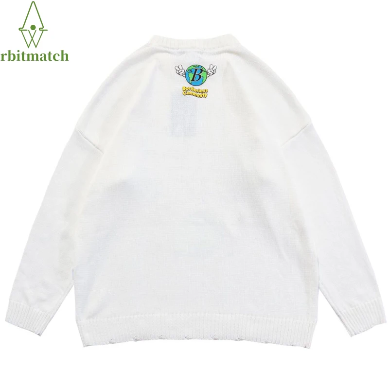 Свитер Мужской трикотажный в стиле хип-хоп с надписью Earth | Мужская одежда