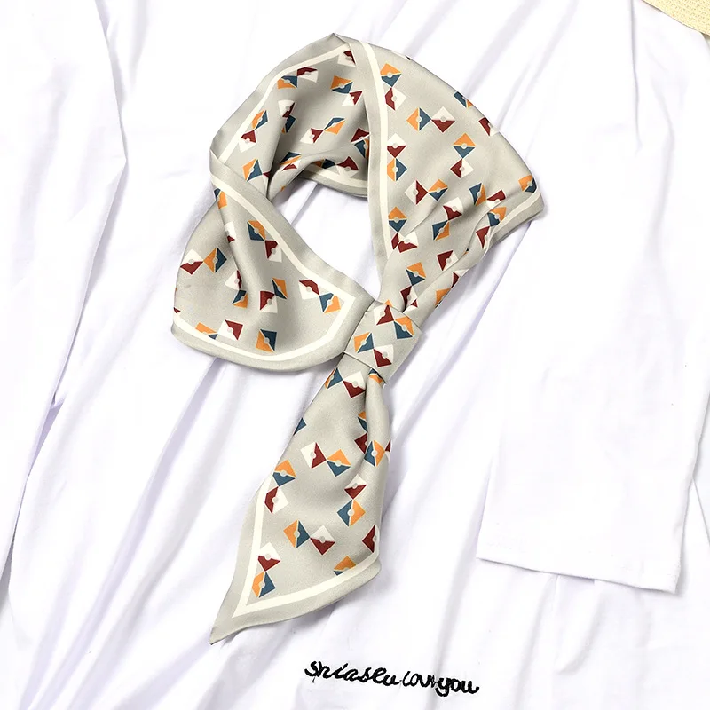 Женский шейный шарф с геометрическим рисунком Элегантная модная дизайнерская