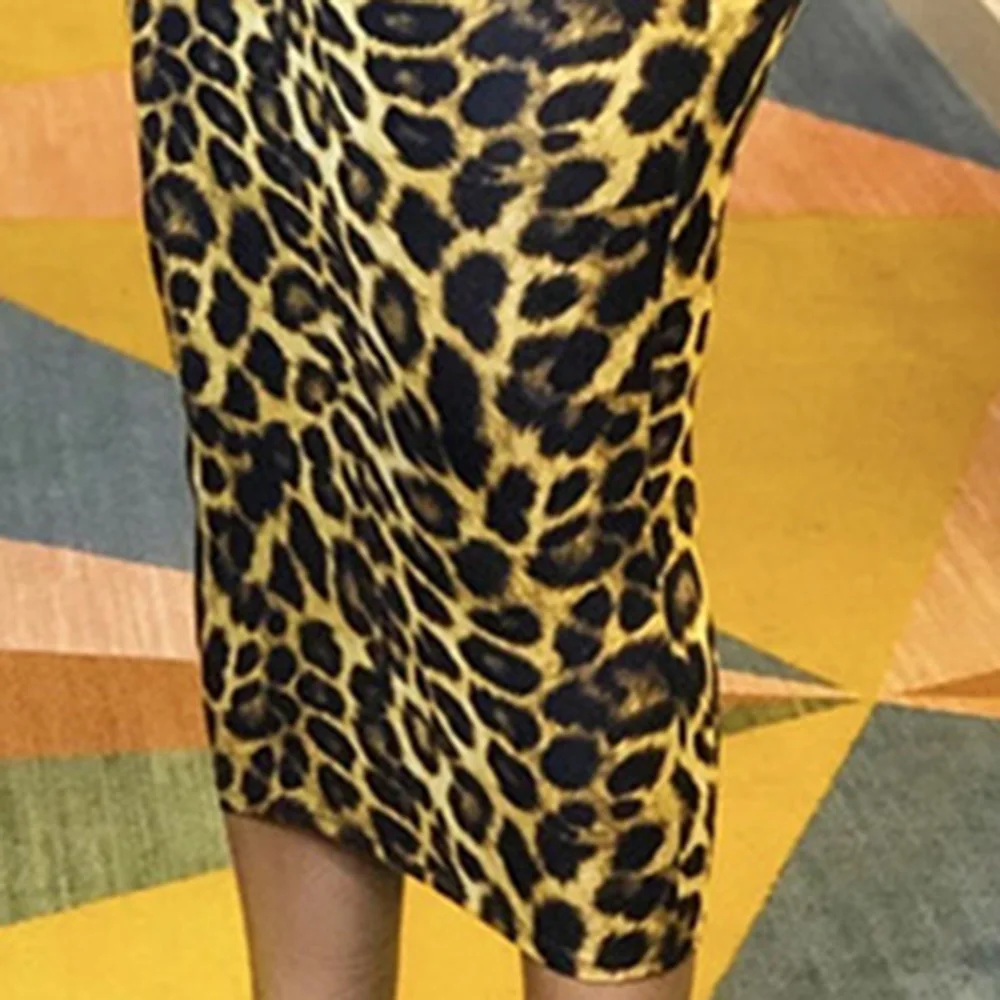 Женское летнее платье с леопардовым принтом 2020 сексуальное облегающее миди на