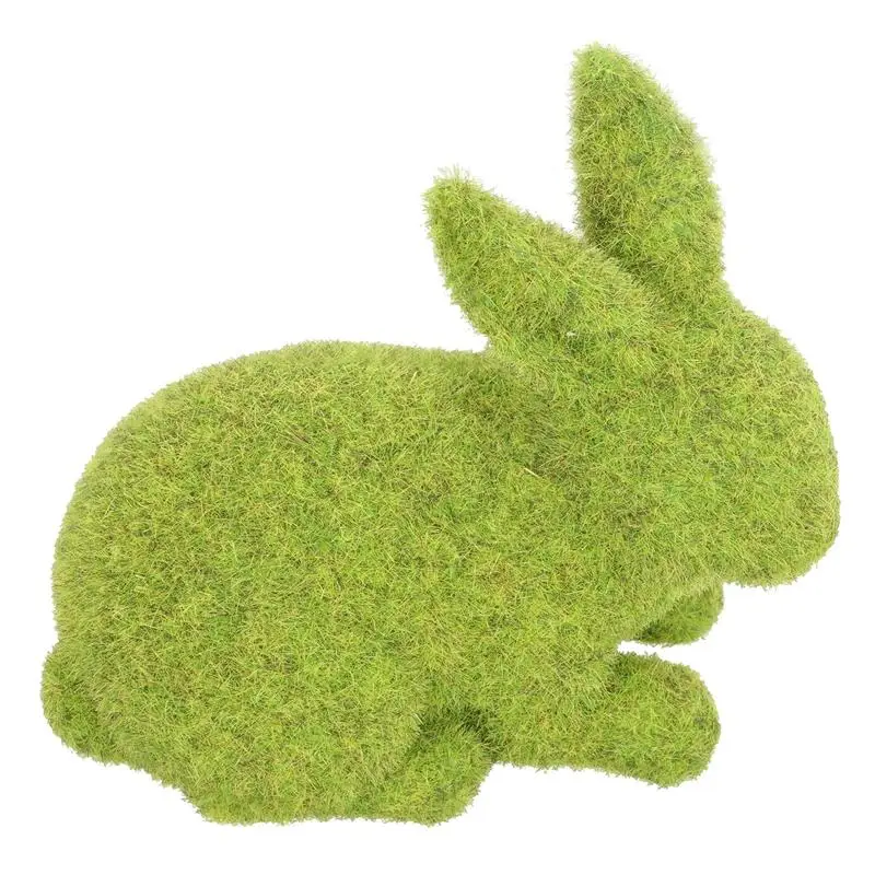 

1pc Simulation Flocking Rabbit Outdoor Garden Patio Lawn Micro Ornament