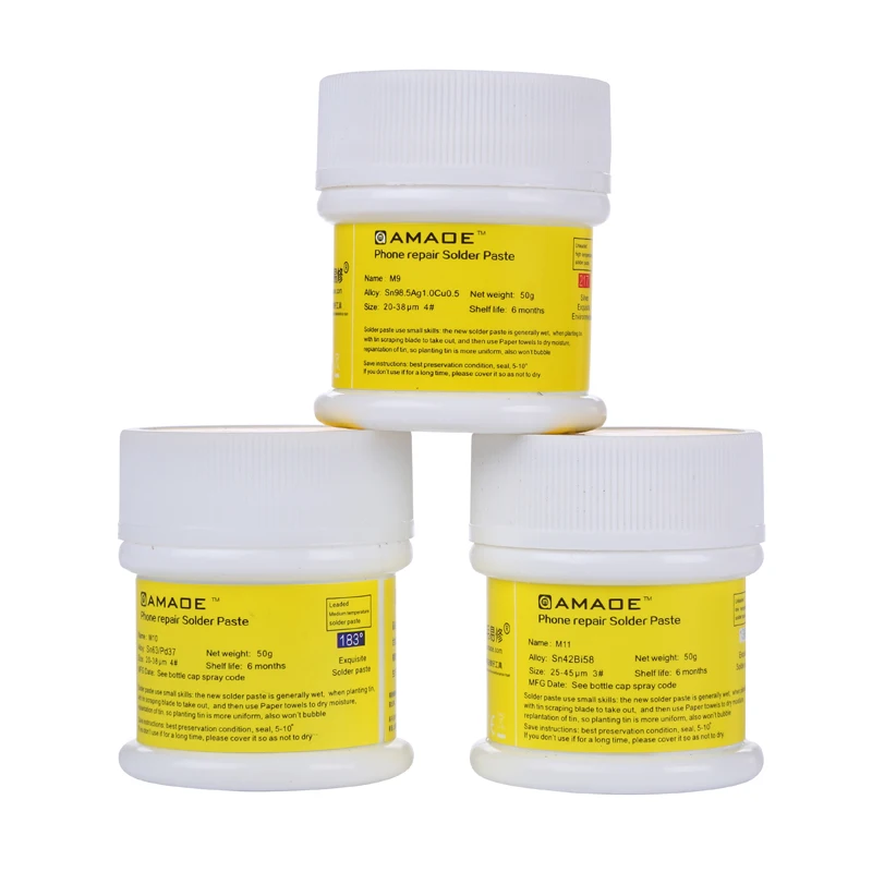 AMAOE 50 г припоя Вставить пайки оловом паста для печатной платы SMT SMD BGA мобильный