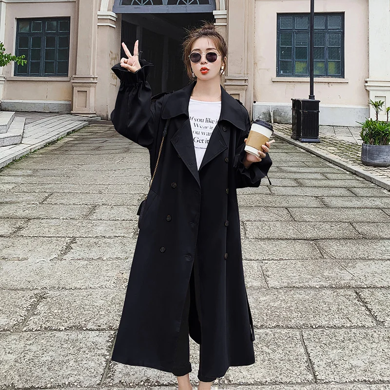 

Ветровка женская средней и большой длины, весна-осень 2020, новая Корейская версия, маленькая Мужская популярная в британском стиле выше коле...