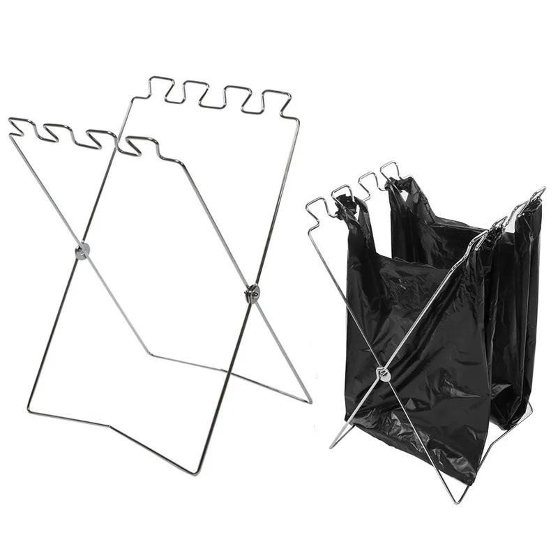 

Export outdoor garbage bag holder debris storage rack hanger foldable portable storage bracket spot