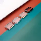 Стекло + чехол для Apple Watch серии 6, 5, 4, 3 SE 44 мм 40 мм наручных часов iWatch, чехол, 42 мм, 38 мм, версия бампер + защитное покрытие для экрана Apple аксессуары для часов