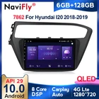 NaviFly 8-ядерный Android 10 6 + 128G QLED carplay DSP BT5.0 Автомобильная Мультимедийная система Android радио плеер для Hyundai i20 2018 2019
