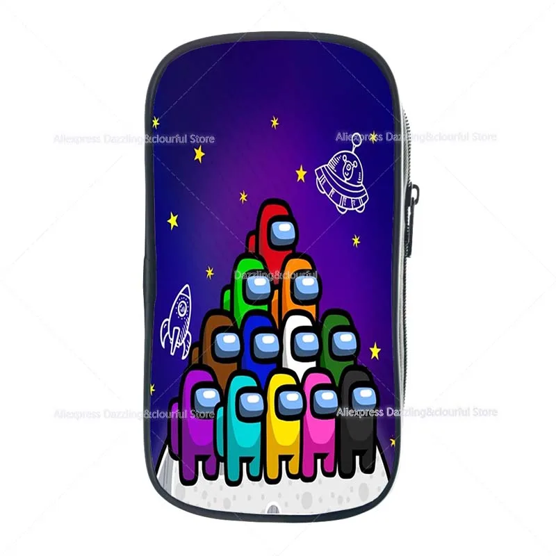 

Students Among Us Impostors Pencil Case Boy Girl Anime Pencil Box Kids Game Pen Bags Teens School Supplies Children Storage Bags