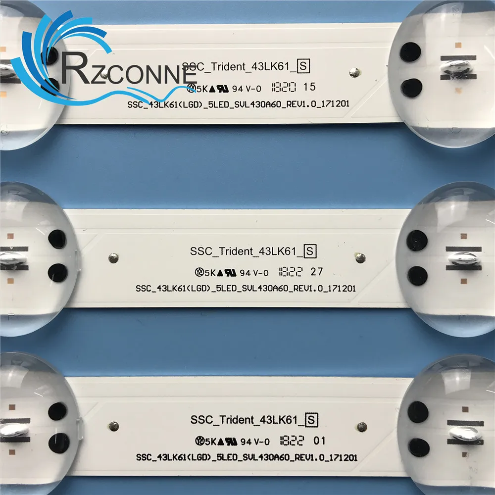 Светодиодная лента для подсветки телевизора LG 5 ламп 43 дюйма SSC _ 43lk61 5LED SVL430A60 TRIDENT