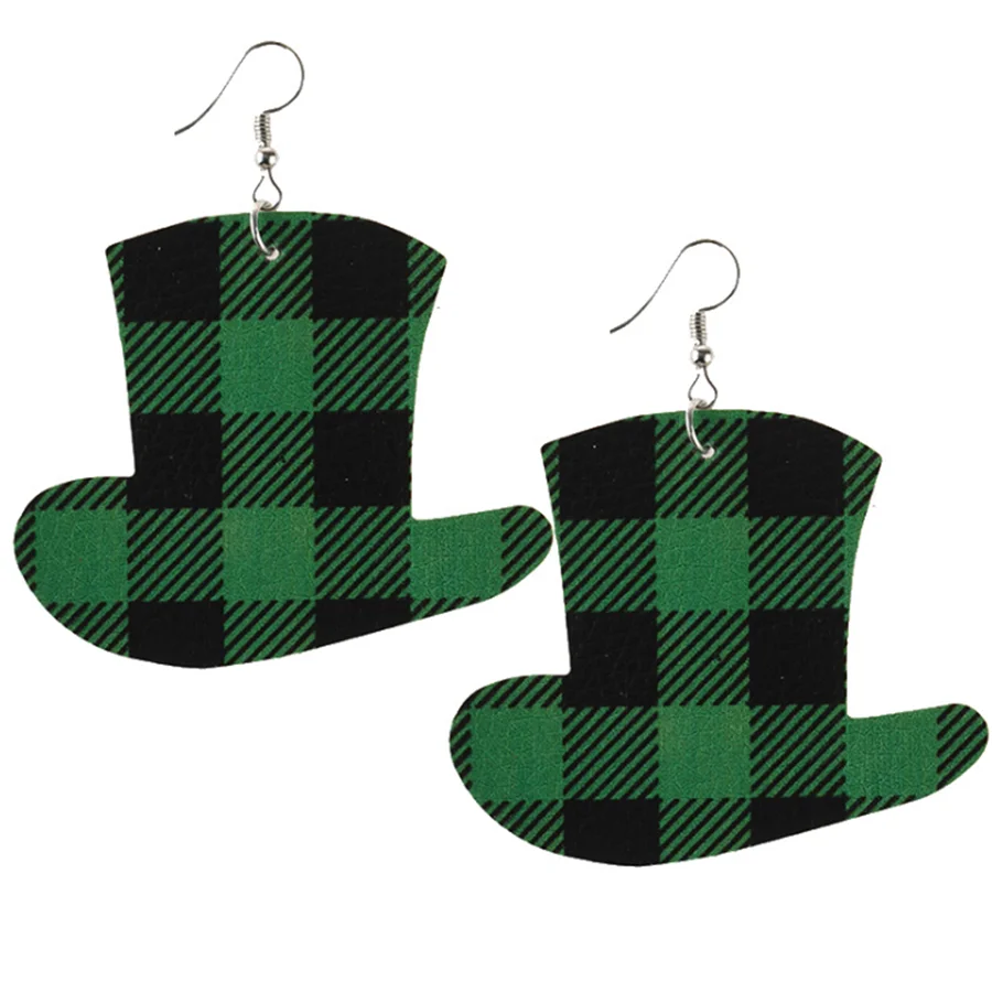 

2020 New Saint Patrick Fashion Leather Earrings For Women Bohemian Style Dangle Fashionable Pendant Earring Jewelry