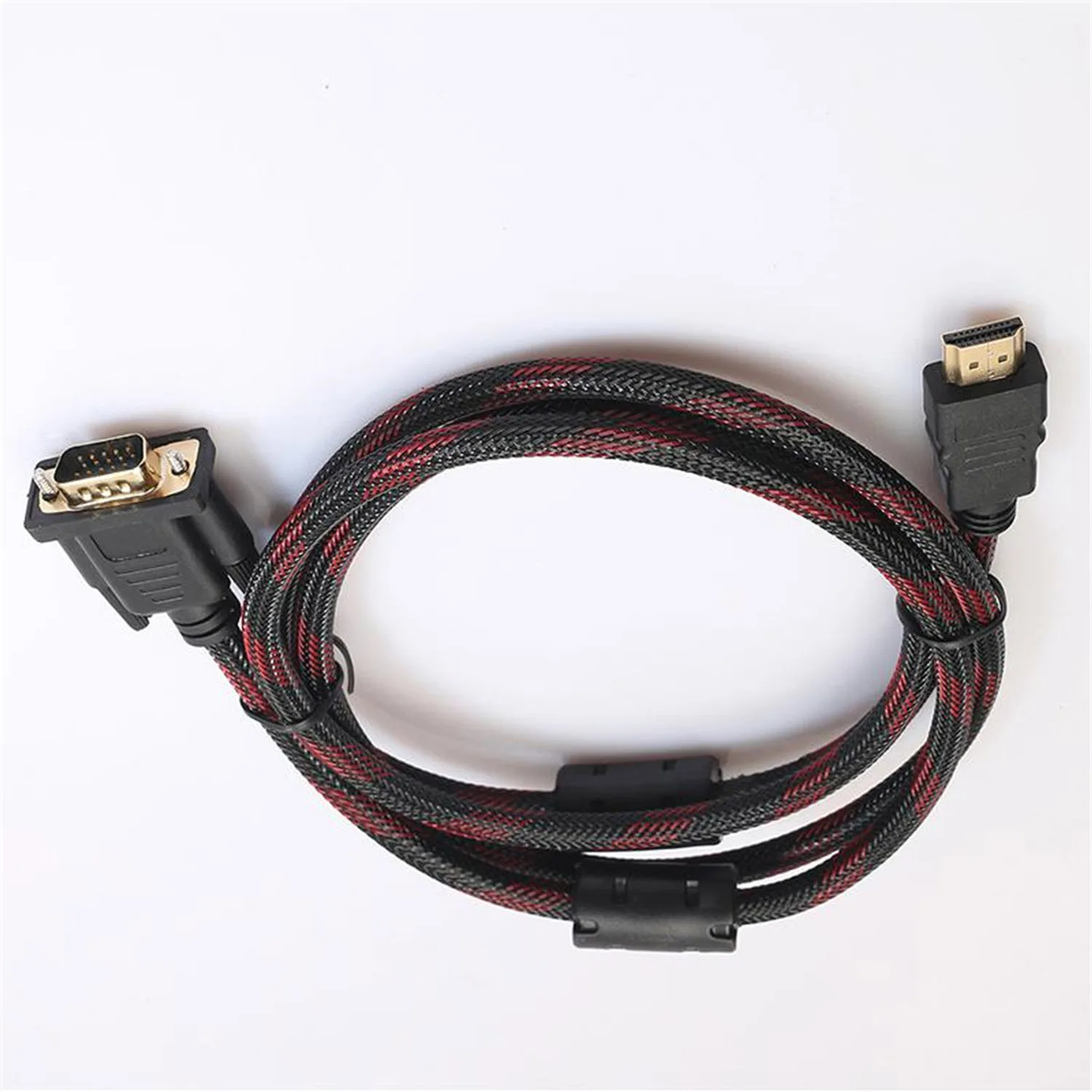 Male To 15 Pin VGA Cable 1.5M HDMI To15 Converter Adapter Nylon Braided For HD TV Computer | Электроника