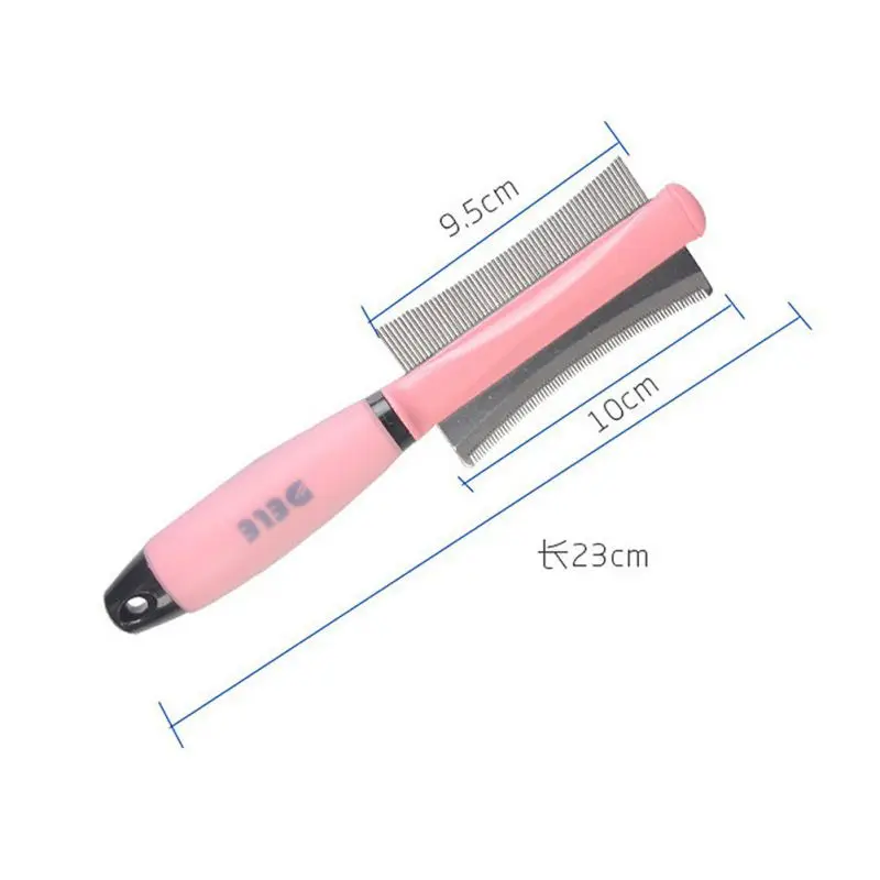 

ZL 1 Pcs Double Sided Needle Comb for Dog Cat Yokie Puppy Pets Comb Brush Dog Hair Remover Rake Comb Pet Beauty Grooming Tool