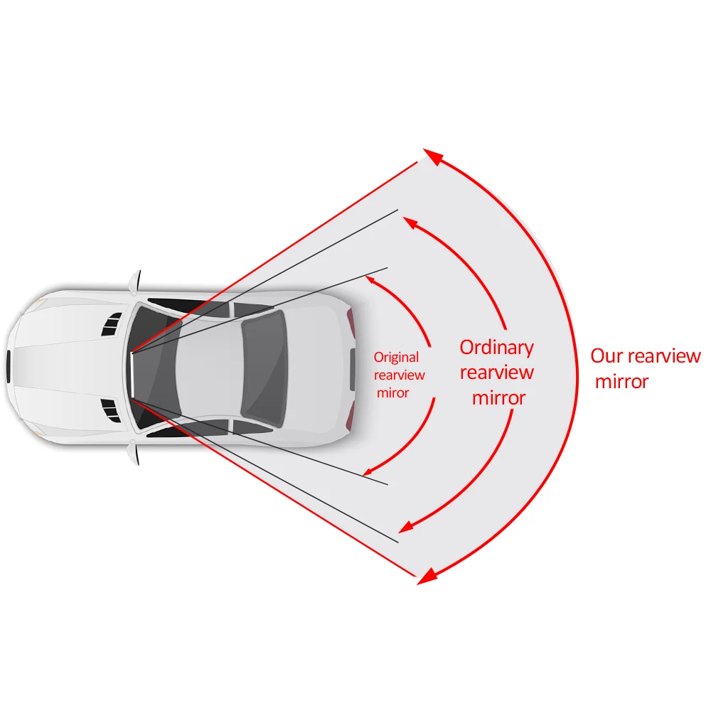 300mm Baby Rear View Auto Assisting Mirror Large Vision Car Angle Panoramic Anti-glare Interior Accessories | Автомобили и