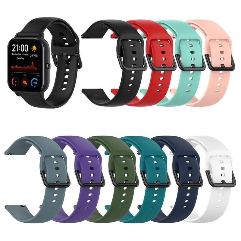 Ремешок спортивный для Huami Amazfit GTS сменный мягкий силиконовый браслет наручных