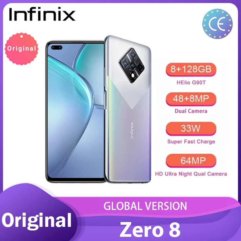 Смартфон Infinix Zero 8 + Глобальная версия ГБ полный экран 128 дюйма FHD 90 Гц 6 85