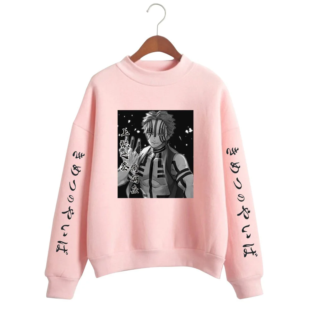 

Anime Demon Slayer Infinite Train Women Men Turtleneck Hoodie Hoodies Sweatshirts Teenager Boys Girls Fashion Cosplay Oversize