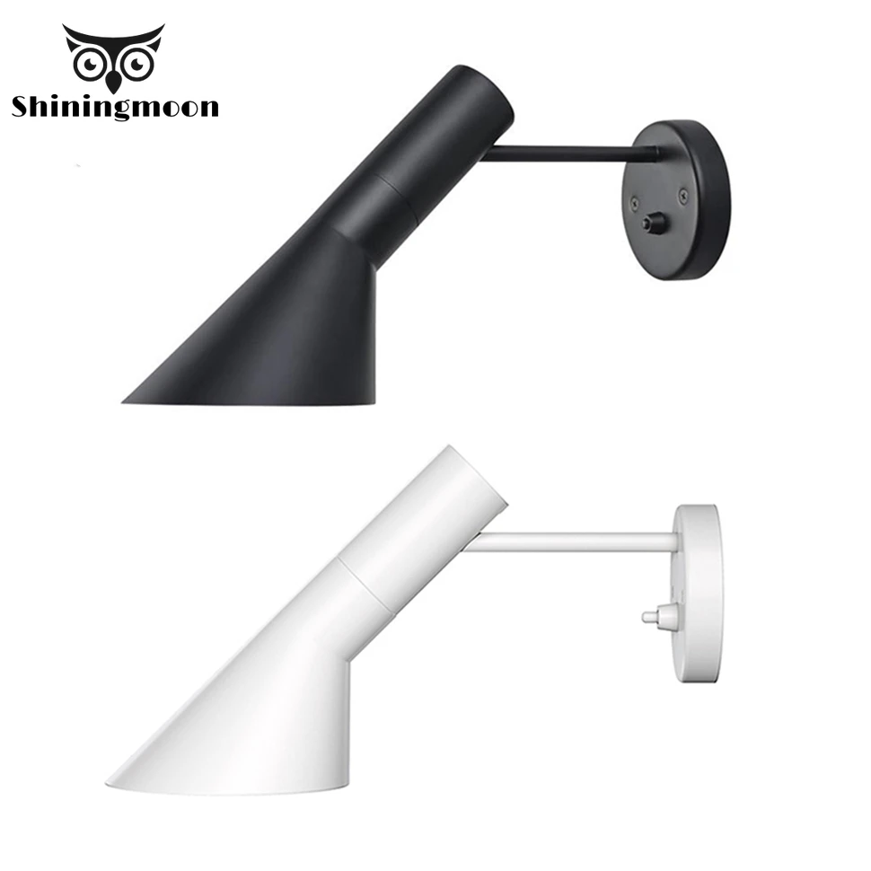 Светодиодная настенная лампа в скандинавском стиле современный черно белый