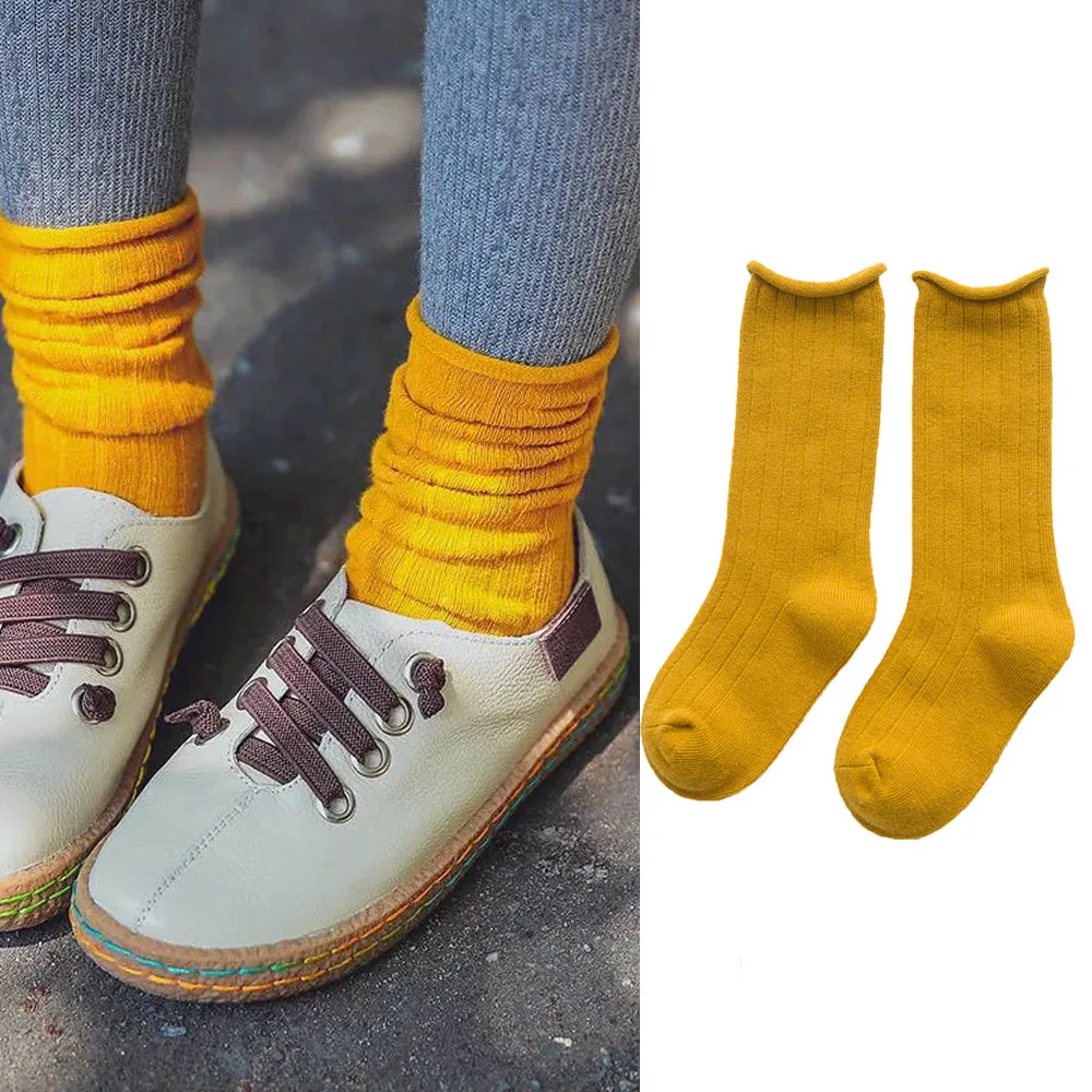 Весенне-осенне-зимние хлопковые Дышащие носки средней длины для детей