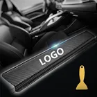 Автомобиль порога двери из углеродного волокна для защиты Стикеры подоконник декоротивная наклейка для Peugeot 208 3D углеволоконная виниловая 4 предмета в комплекте