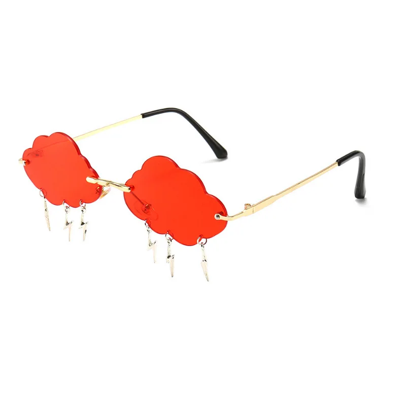 

2020 new fashion sunglasses trend cloud lightning sunglasses metal frame personality sunglasses