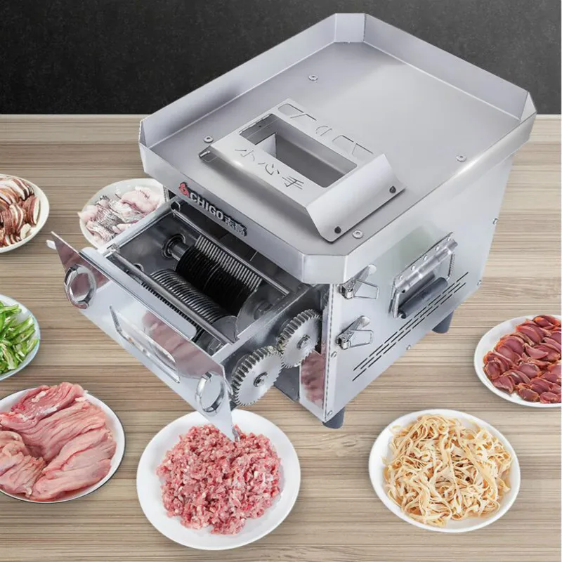 850W Drawer slicer Commercial meat grinder Wire cutter dicing machine Toolless replacement blade Fully automatic stainless steel