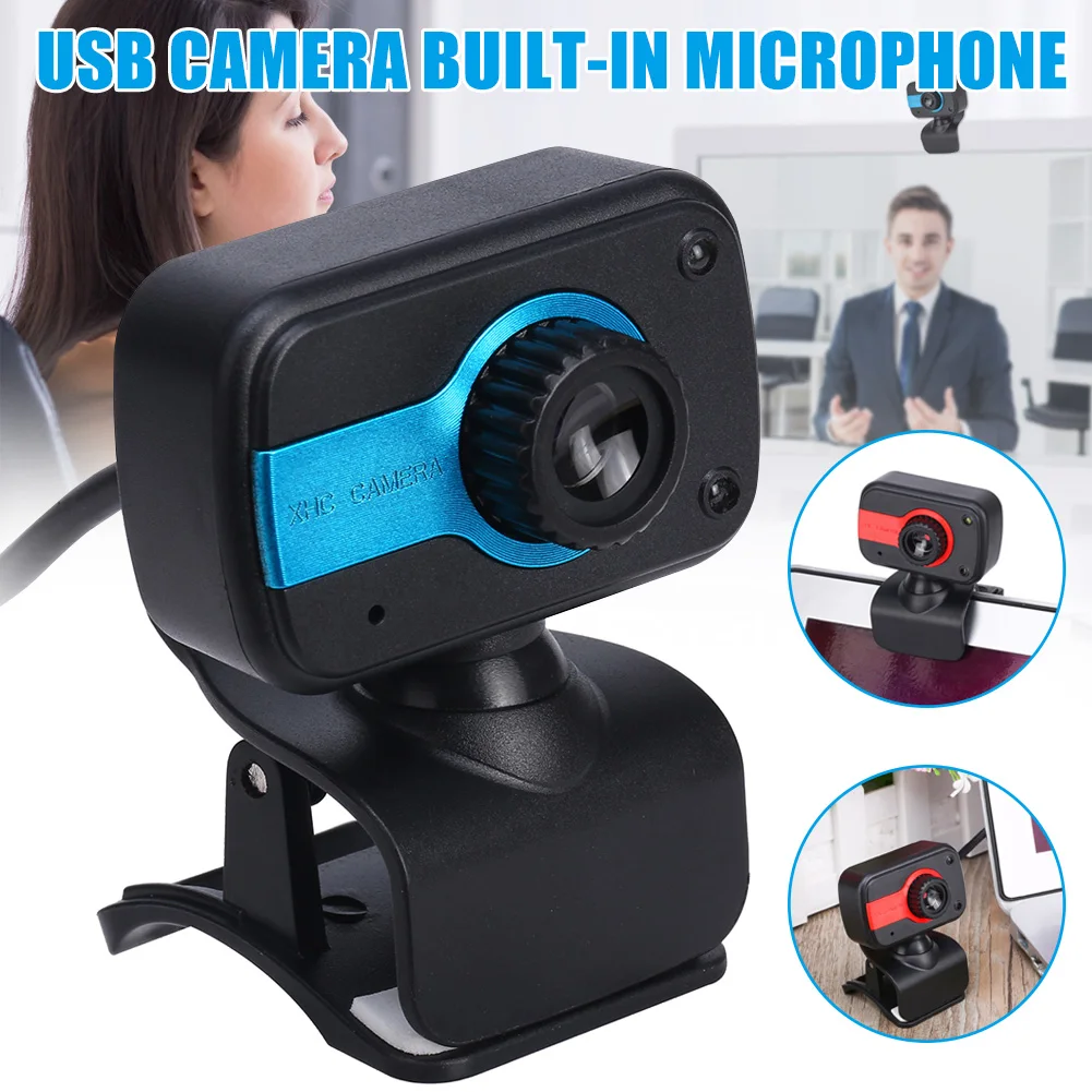 

Webcam 480P Full HD Webcam USB Desktop Laptop Webcam Live Streaming Webcam with Microphone @M23